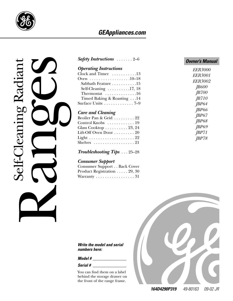 GE EER 3000 User Manual | 32 pages