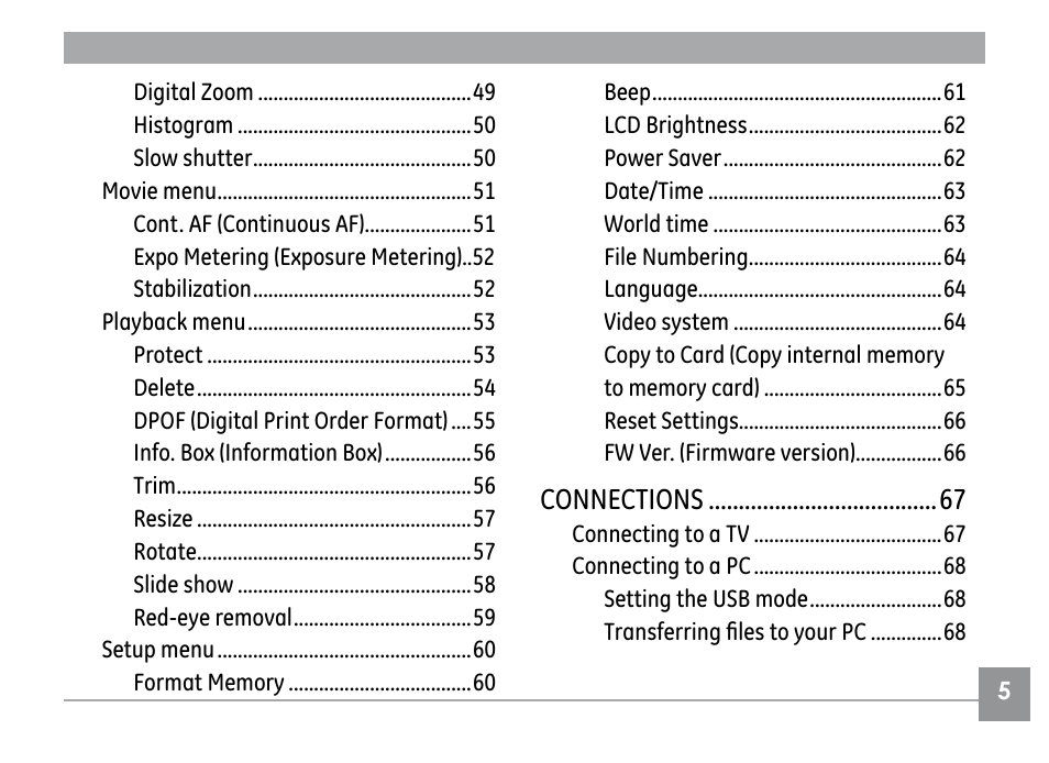 Connections | GE H855 User Manual | Page 9 / 90