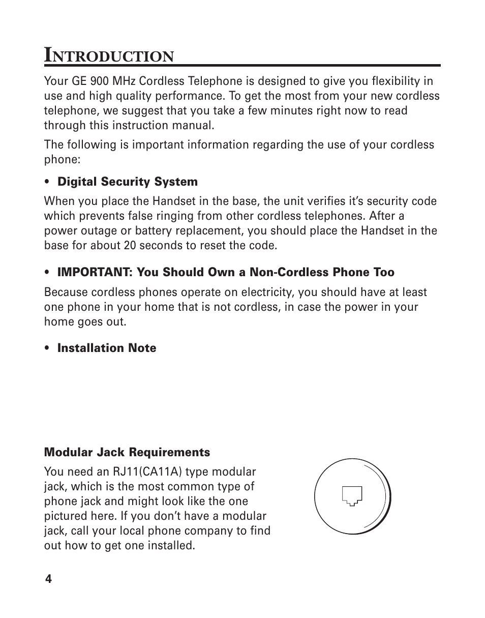 Introduction, Ntroduction | GE 2-9917 User Manual | Page 4 / 20