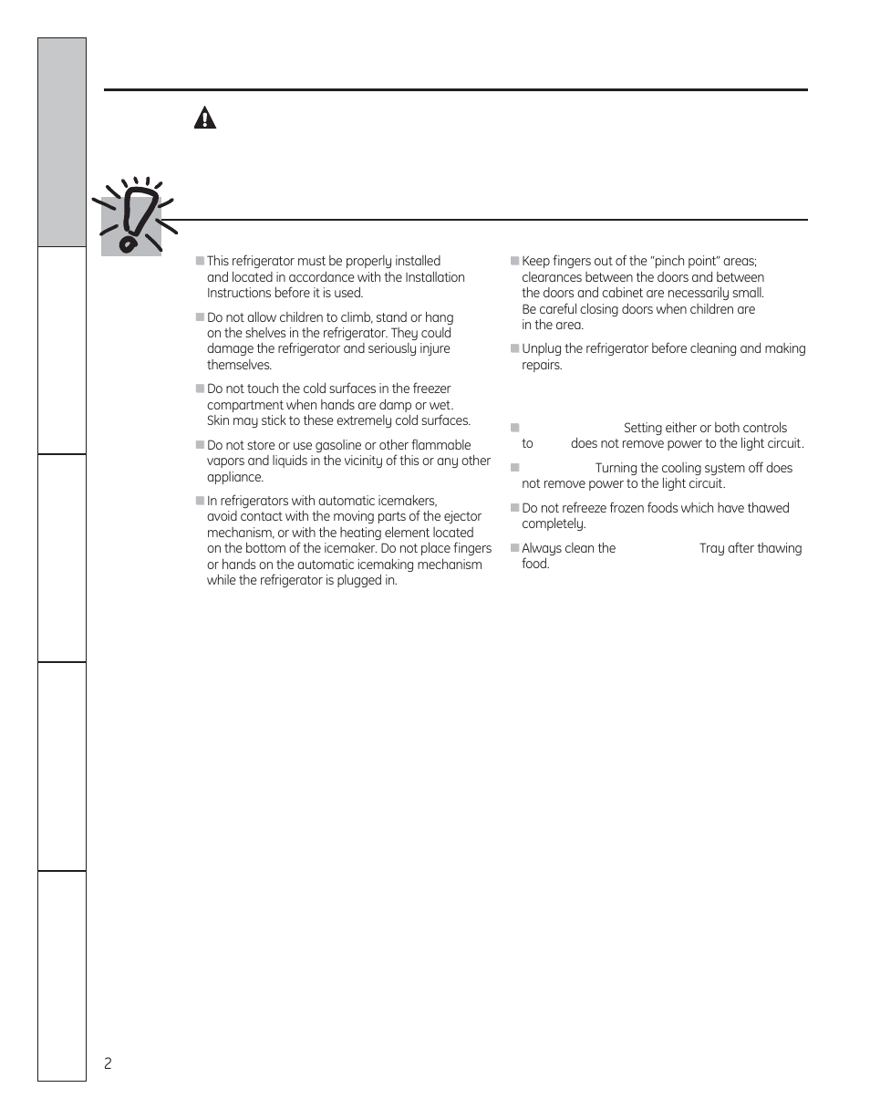 Safety instructions, Warning, Safety precautions | GE 200D8074P050 User Manual | Page 2 / 132