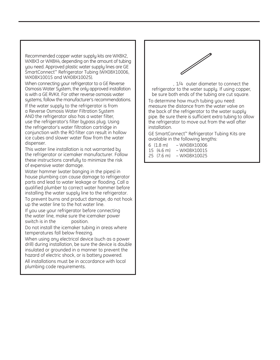 Water line installation, Installing the water line, Installation instructions | Icemaker & dispenser models), Before you begin, What you will need | GE 200D8074P050 User Manual | Page 32 / 132