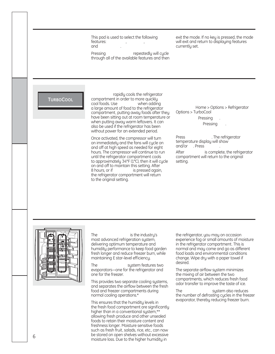 Climatekeeper2, Set features, Turbocool | About turbocool, About climatekeeper2, About set features, On some models) | GE 200D8074P050 User Manual | Page 6 / 132