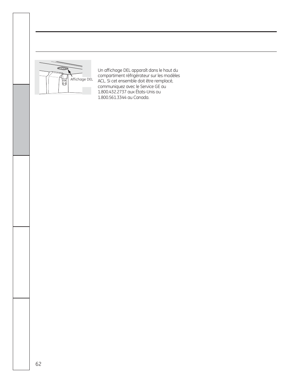 Remplacement des ampoules | GE 200D8074P050 User Manual | Page 62 / 132