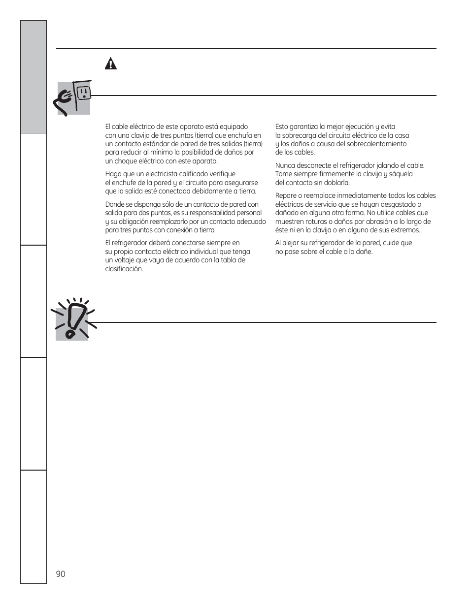 Advertencia, Como conectar la electricidad | GE 200D8074P050 User Manual | Page 90 / 132