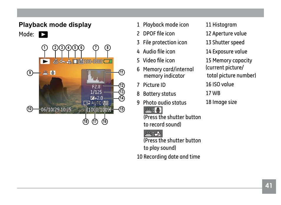 0  0  playback mode display mode | GE G SERIES E840S User Manual | Page 45 / 115