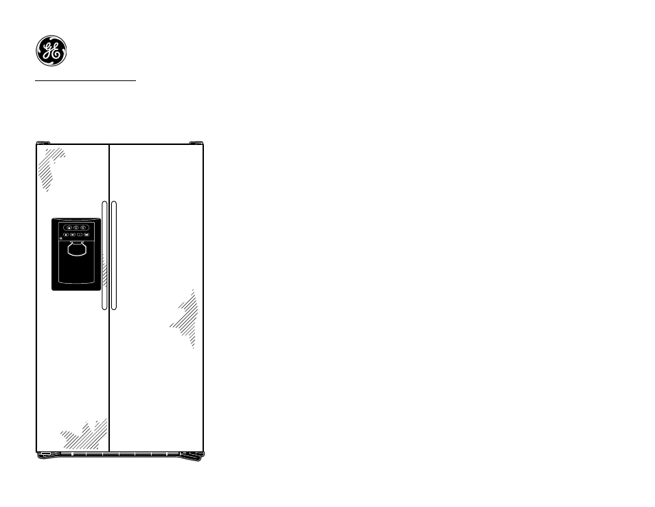 Gsc23lgq – ge, 7 cu. ft. customstyle, Side-by-side refrigerator with dispenser | GE CustomStyle GSC23LGQBB User Manual | Page 3 / 3