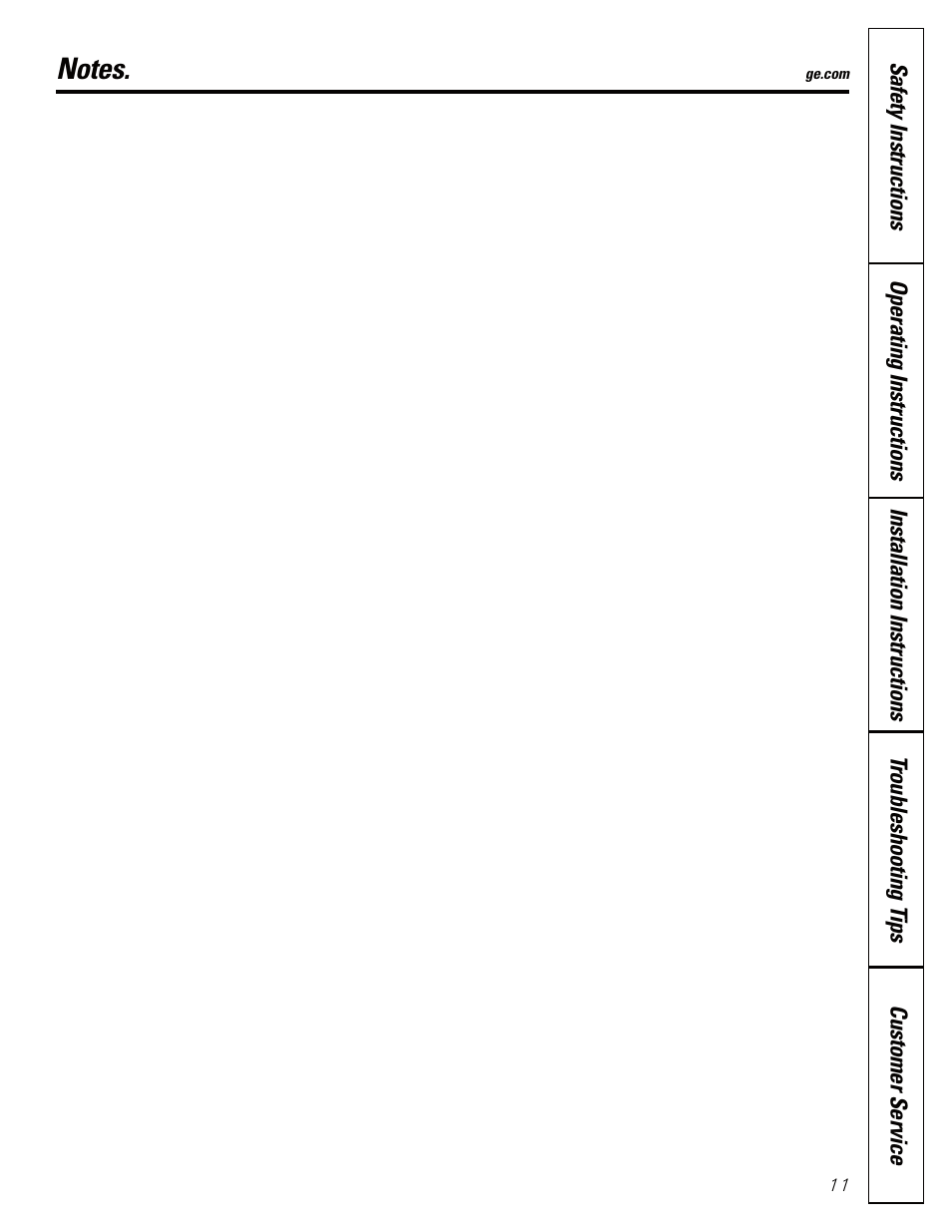 GE AHW30 User Manual | Page 11 / 36