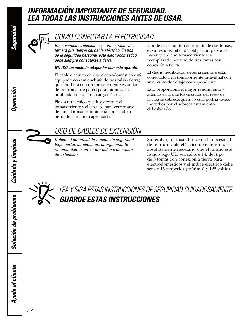 GE AHW30 User Manual | Page 28 / 36