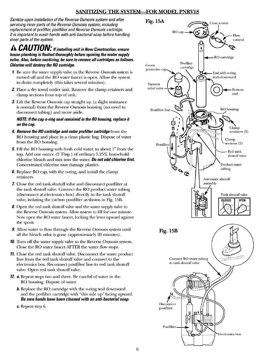 A caution | GE SmartWater PNRV12 User Manual | Page 6 / 6