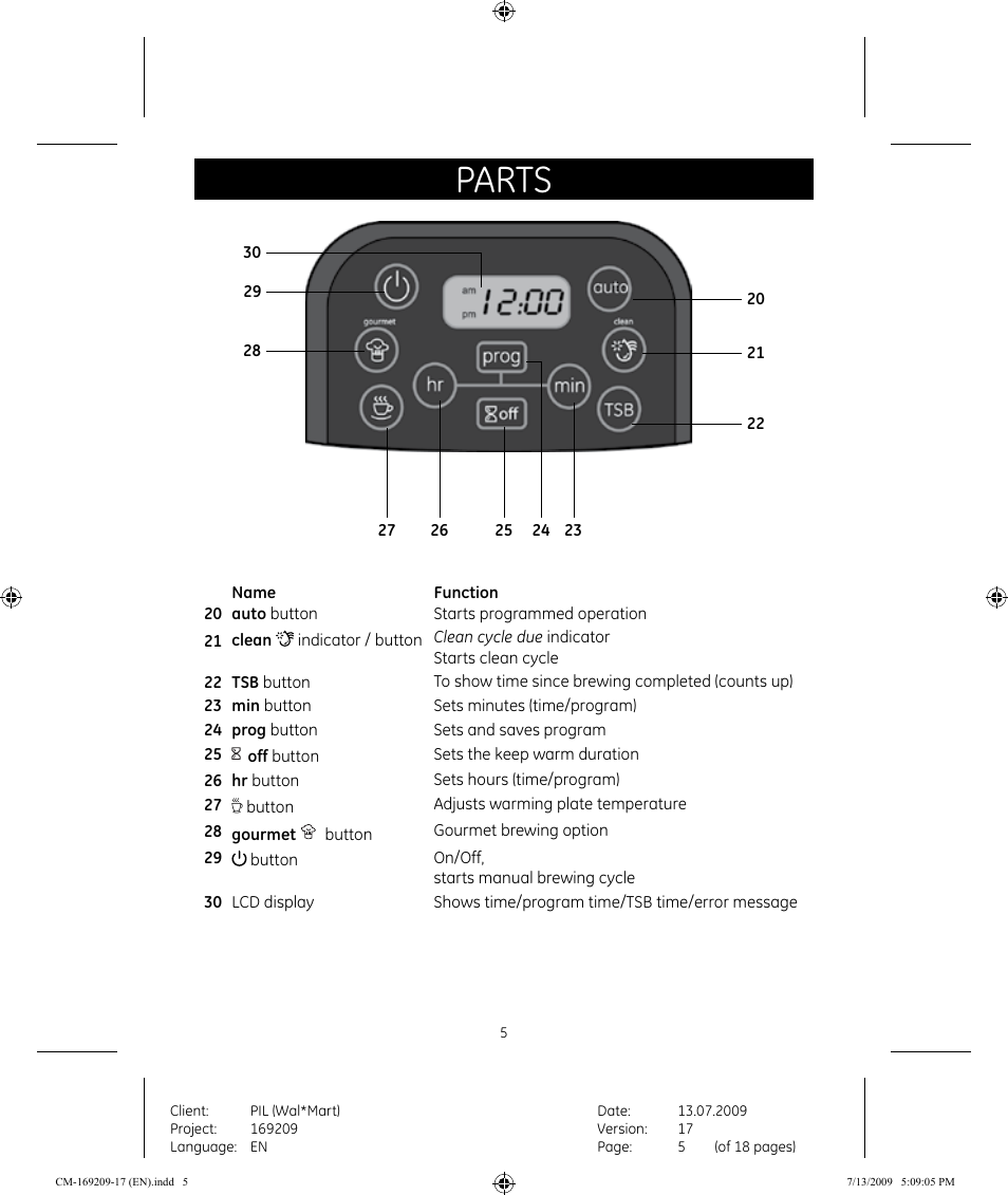 Parts | GE 681131692090 User Manual | Page 5 / 17
