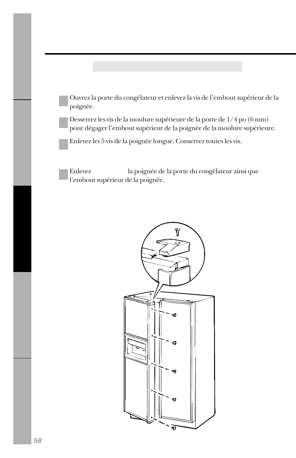 Insertion des panneaux de porte | GE 162D3941P005 User Manual | Page 58 / 112