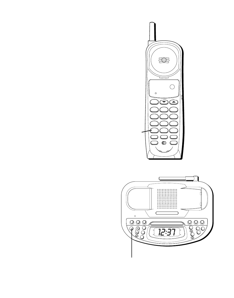 Temporary tone, Finding the handset, Emporary | Inding, Andset, This feature helps to locate a misplaced handset, Page/find button, Tone button | GE 26980 User Manual | Page 16 / 64