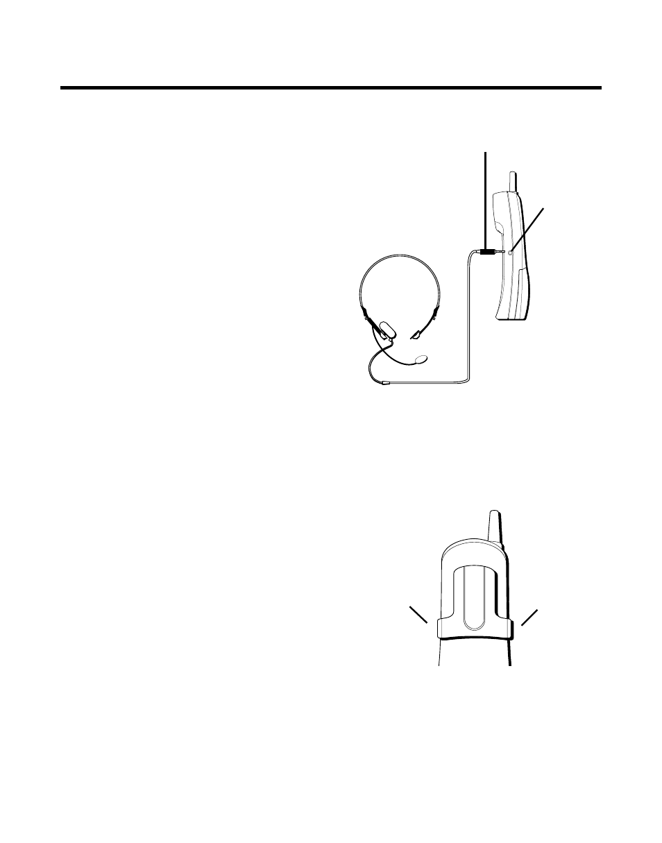 Operación del audífono y broche del cinturón, Conexión del audífono al auricular, Conexión del broche del cinturón | Peración, Udífono, Roche, Inturón, Onexión, Uricular, Broche | GE 26980 User Manual | Page 54 / 64