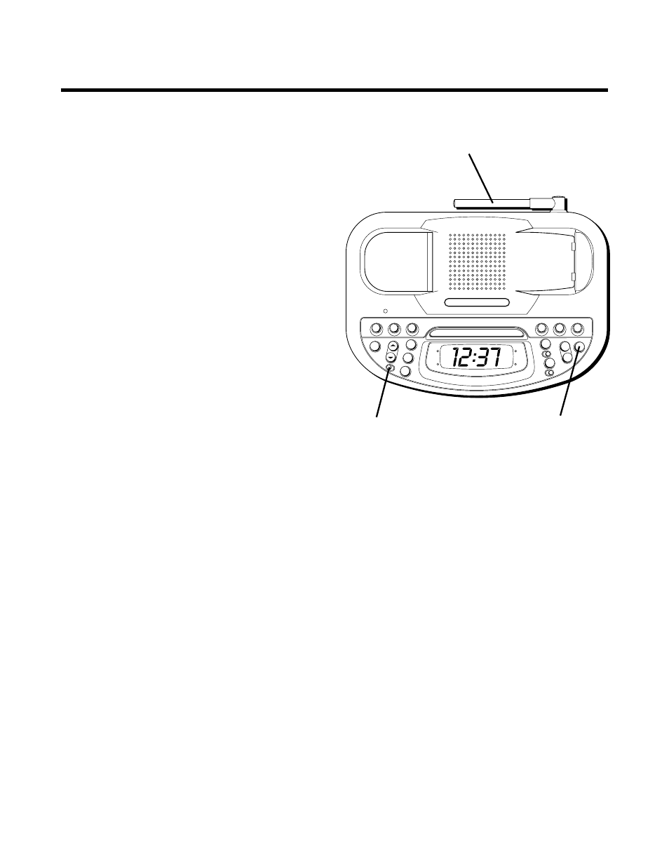 Clock radio operation, Antennas, Am antenna | Fm antenna, Power, Setting the broadcast band, Lock, Adio, Peration, Ntennas | GE 26980 User Manual | Page 9 / 64