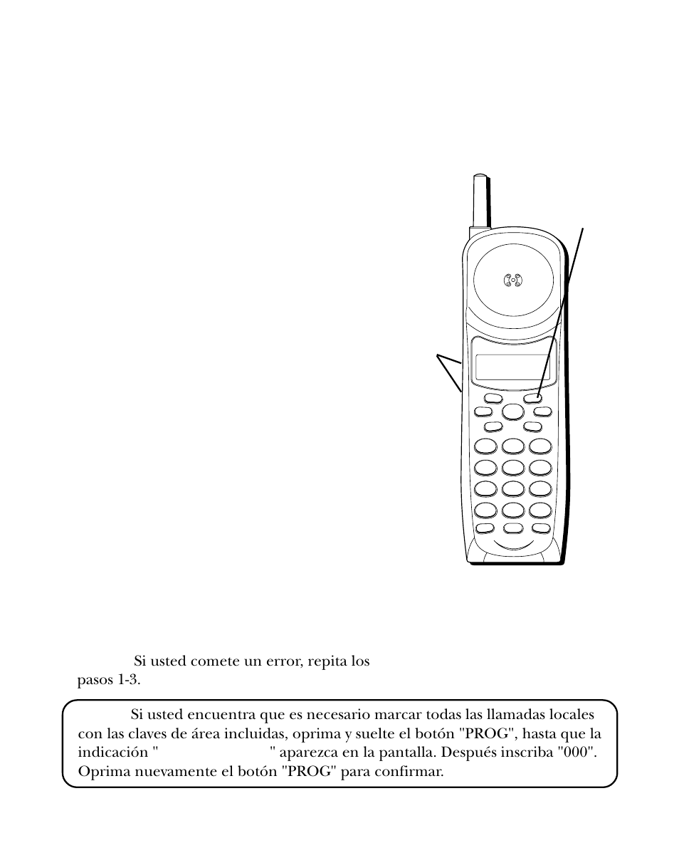 Programación del teléfono, Para programar el idioma de la pantalla, Para programar la clave de área local | Rogramación, Eléfono | GE 26993 User Manual | Page 60 / 96