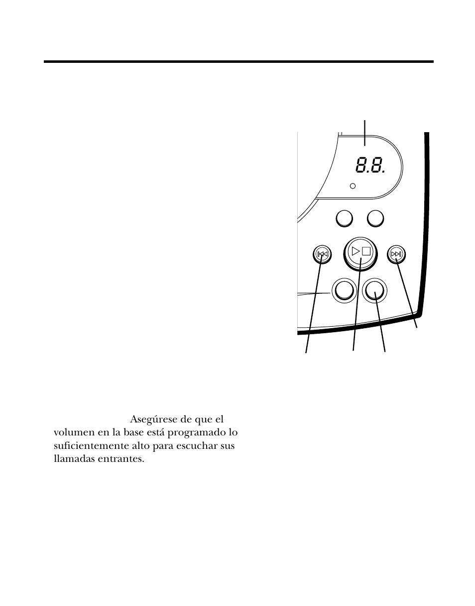 Indicador de mensajes, Para filtrar llamadas desde la base, Operación de la máquina contestadora | Peración, Áquina, Ontestadora | GE 26993 User Manual | Page 74 / 96