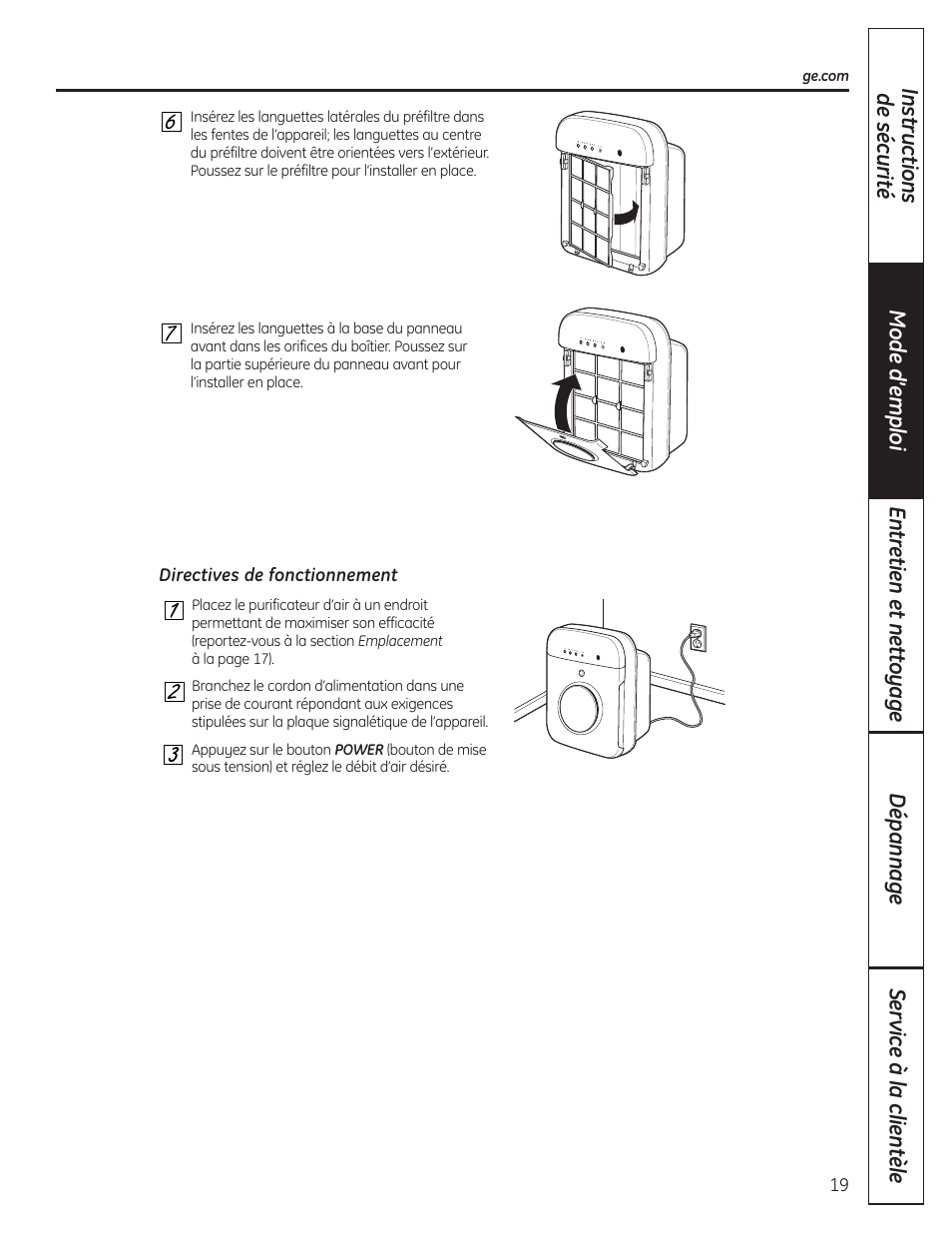 GE AFHC09AM User Manual | Page 19 / 36