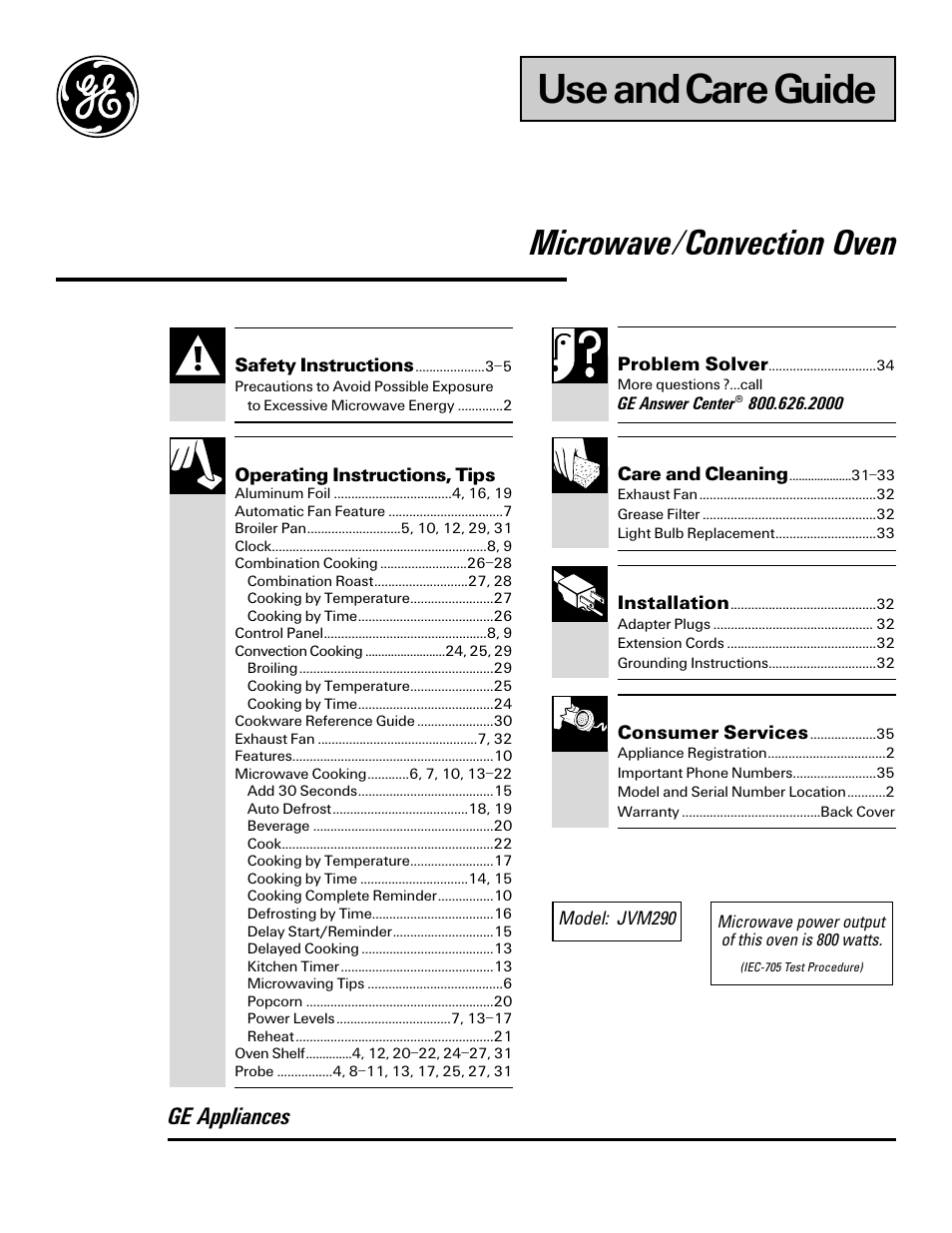 GE 49-8627 User Manual | 36 pages