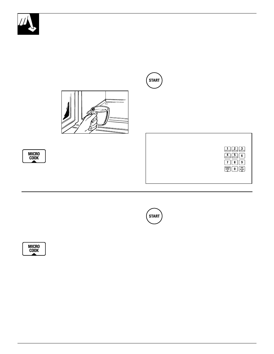 Cooking by time, Cooking by time , 15, Micro cook i | Using the micro cook ii feature | GE 49-8627 User Manual | Page 14 / 36