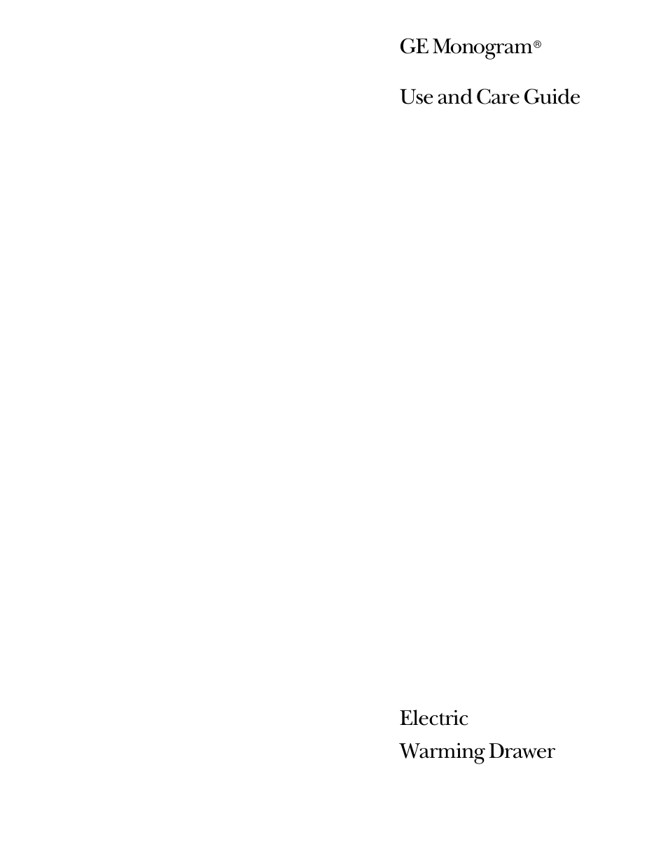 GE ZDK910 User Manual | 16 pages