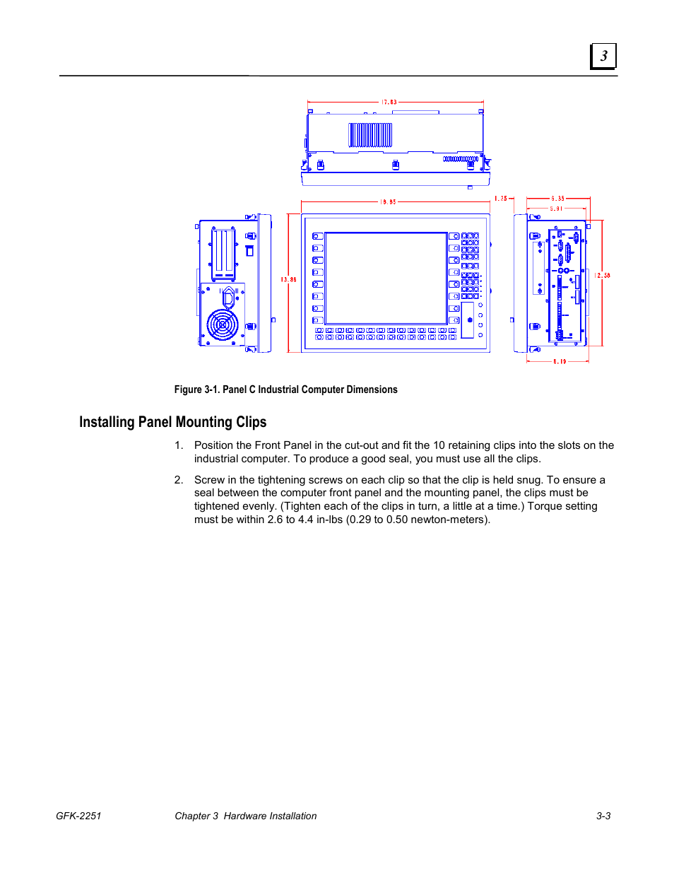 Installing panel mounting clips | GE Panel C GFK-2251 User Manual | Page 27 / 62