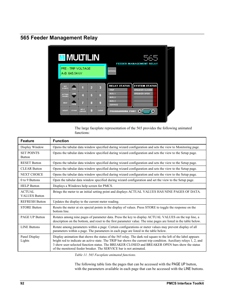 565 feeder management relay, 565 f, Eeder | Anagement, Elay | GE EPM9450Q User Manual | Page 100 / 304