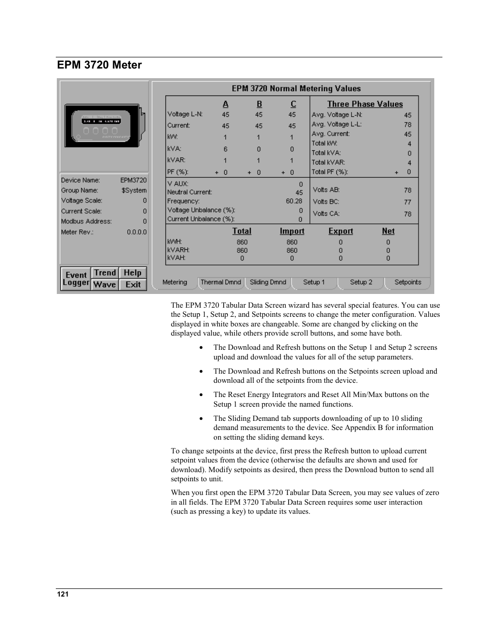 Epm 3720 meter, Epm 3720 m, Eter | GE EPM9450Q User Manual | Page 129 / 304