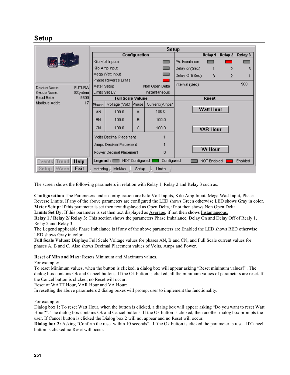 Setup | GE EPM9450Q User Manual | Page 259 / 304