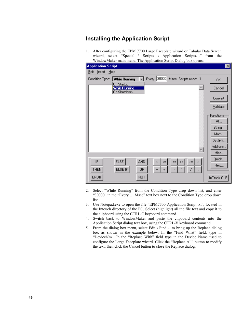 Installing the application script | GE EPM9450Q User Manual | Page 57 / 304