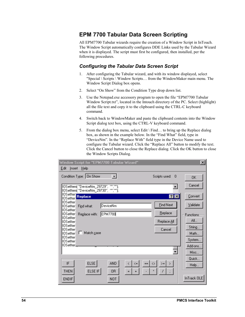 Epm 7700 tabular data screen scripting, Configuring the tabular data screen script | GE EPM9450Q User Manual | Page 62 / 304
