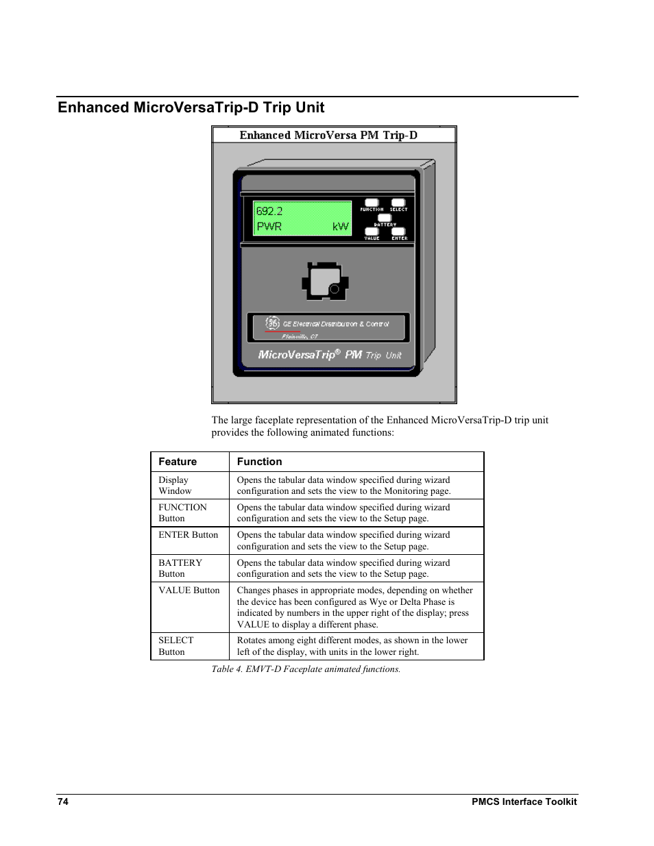 Enhanced microversatrip-d trip unit, Nhanced, Icro | Ersa | GE EPM9450Q User Manual | Page 82 / 304