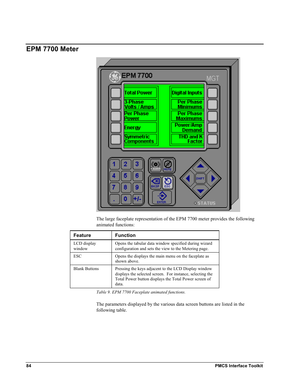 Epm 7700 meter, Epm 7700 m, Eter | GE EPM9450Q User Manual | Page 92 / 304