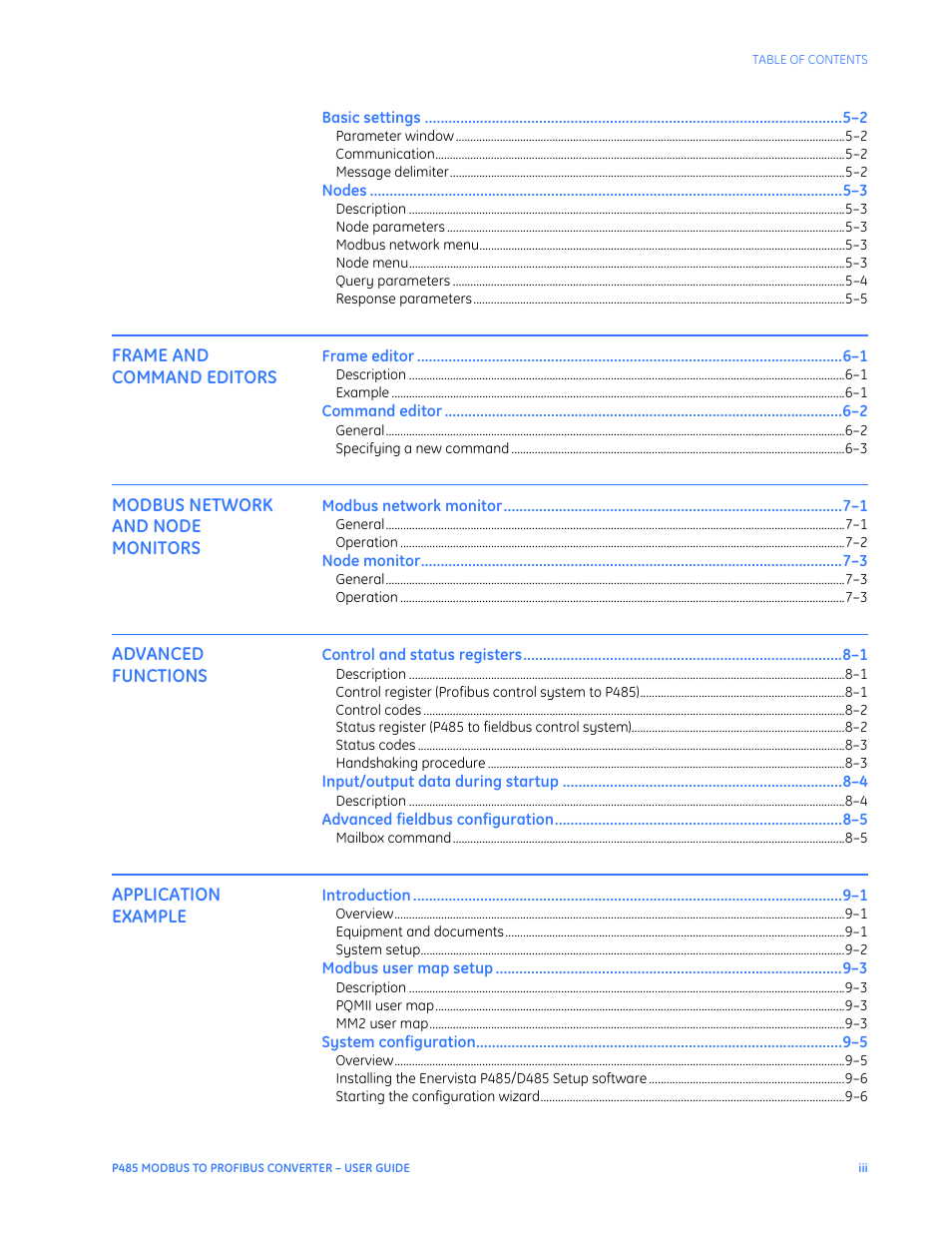 GE P485 User Manual | Page 5 / 76