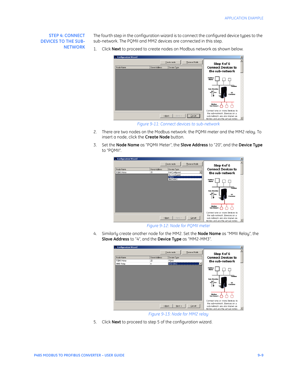 Step 4: connect devices to the sub- network, Step 4: connect devices to the sub-network –9 | GE P485 User Manual | Page 65 / 76