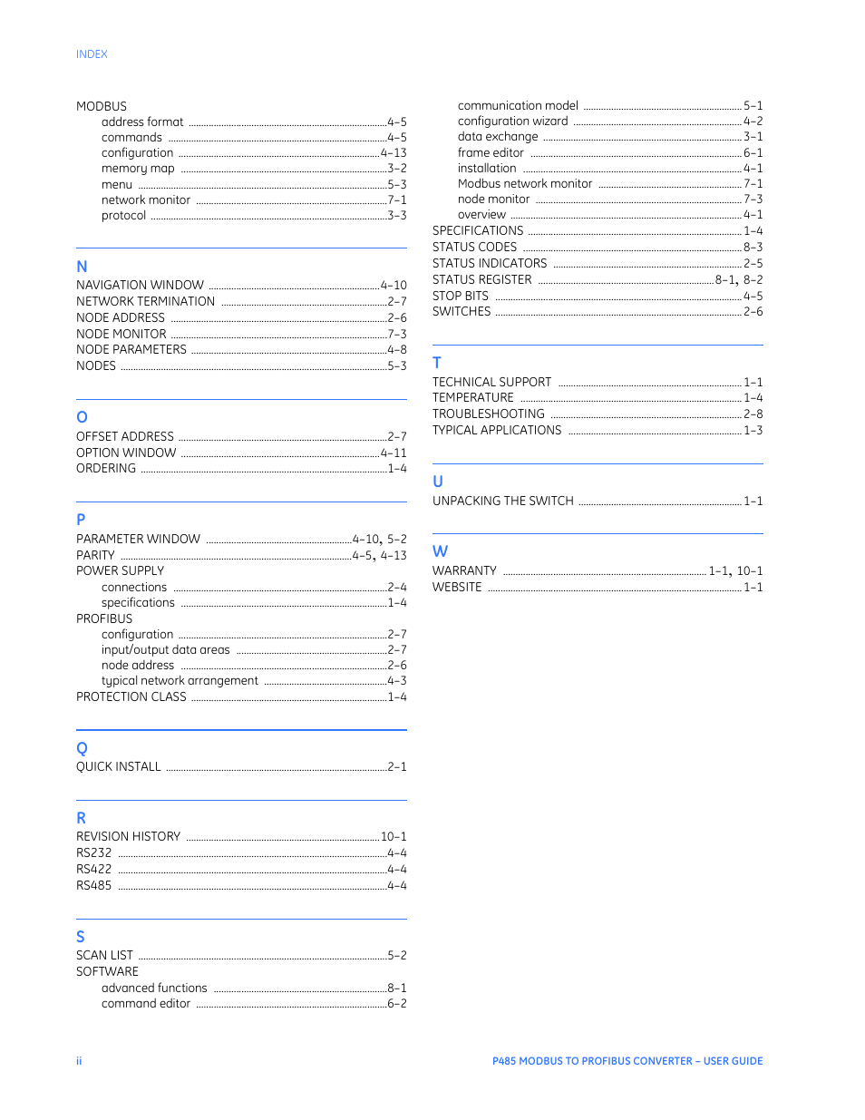 GE P485 User Manual | Page 76 / 76