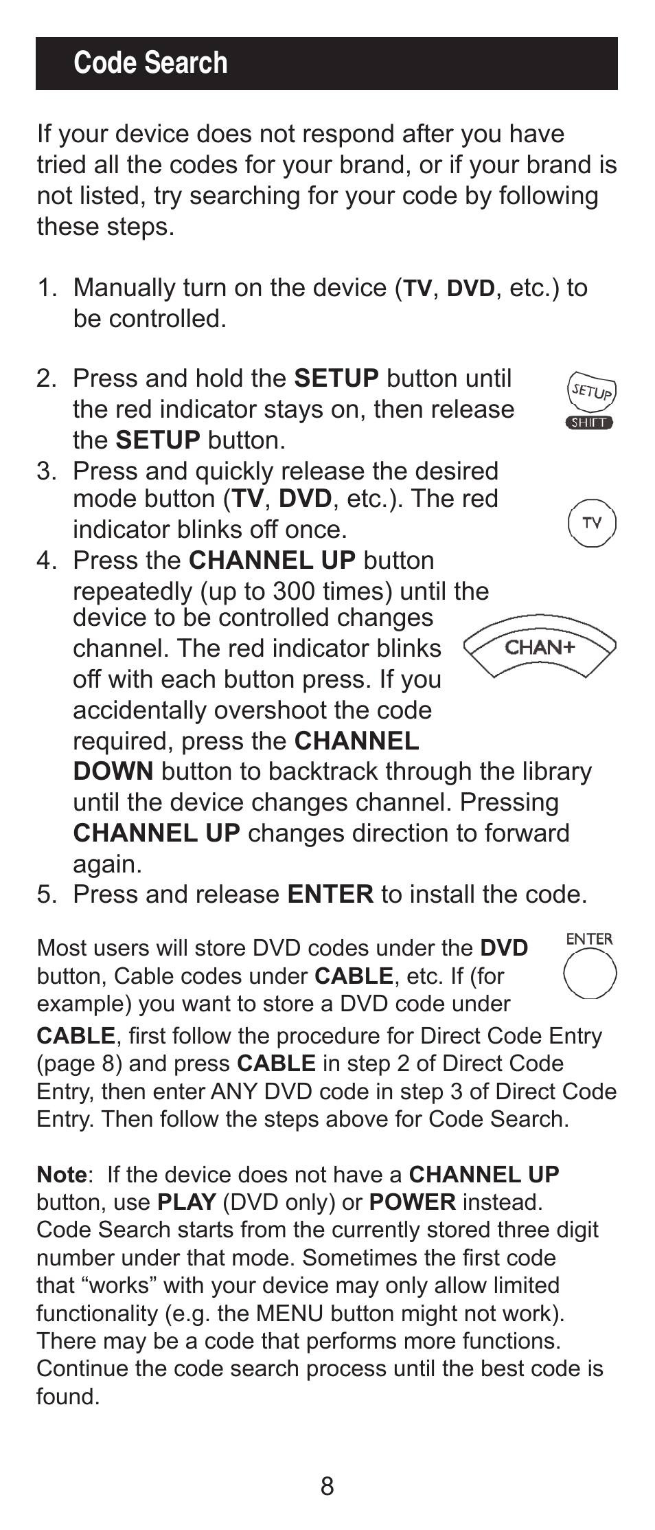Code search | GE 24991 User Manual | Page 8 / 16