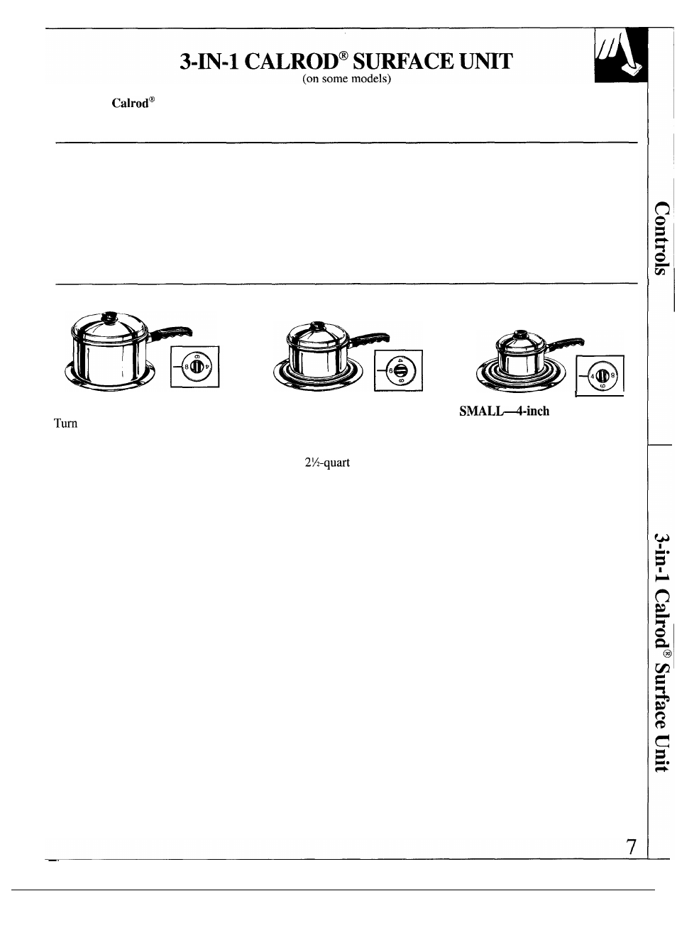 In-1 calrod@ surface unit 7, In-1, Surface unit | How to use it | GE JP311BN User Manual | Page 7 / 14