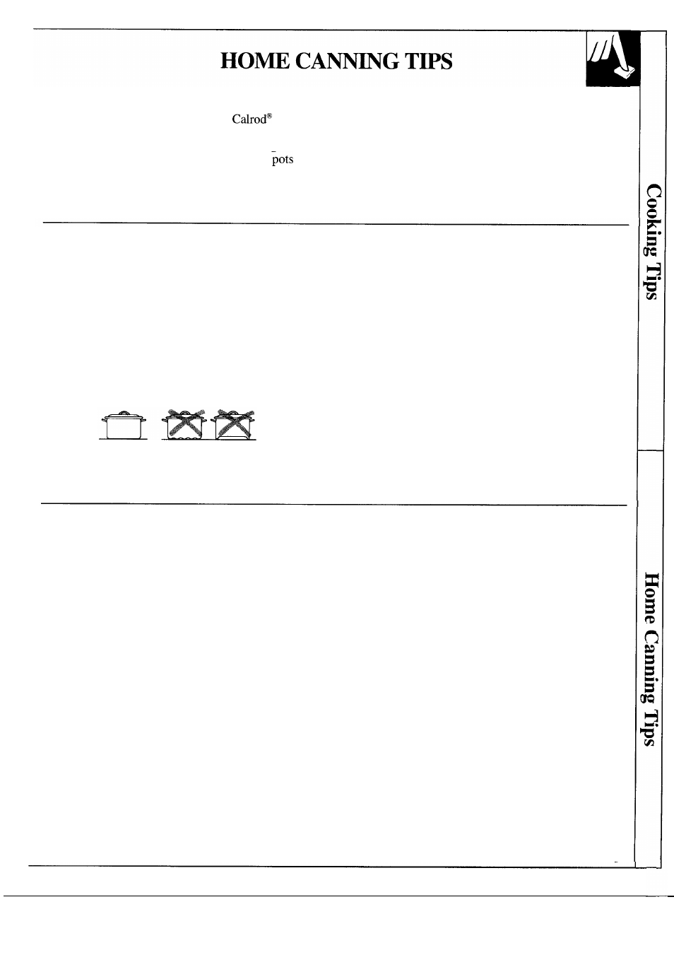 Canning tips 9, Canning tips, Observe following points in canning | GE JP311BN User Manual | Page 9 / 14