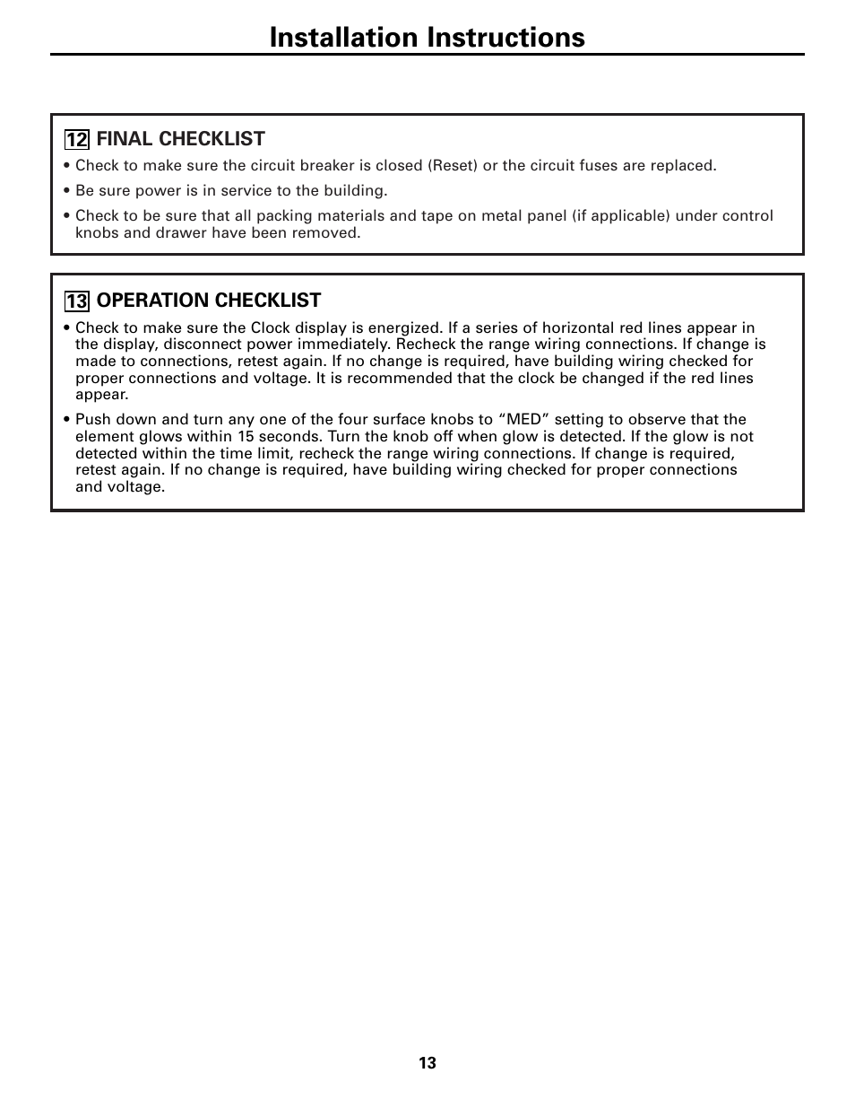 Installation instructions | GE 131-10595-2 1-07 JR User Manual | Page 13 / 16