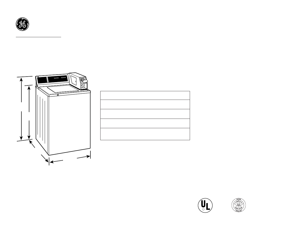 GE WCCB1030YAC User Manual | 2 pages