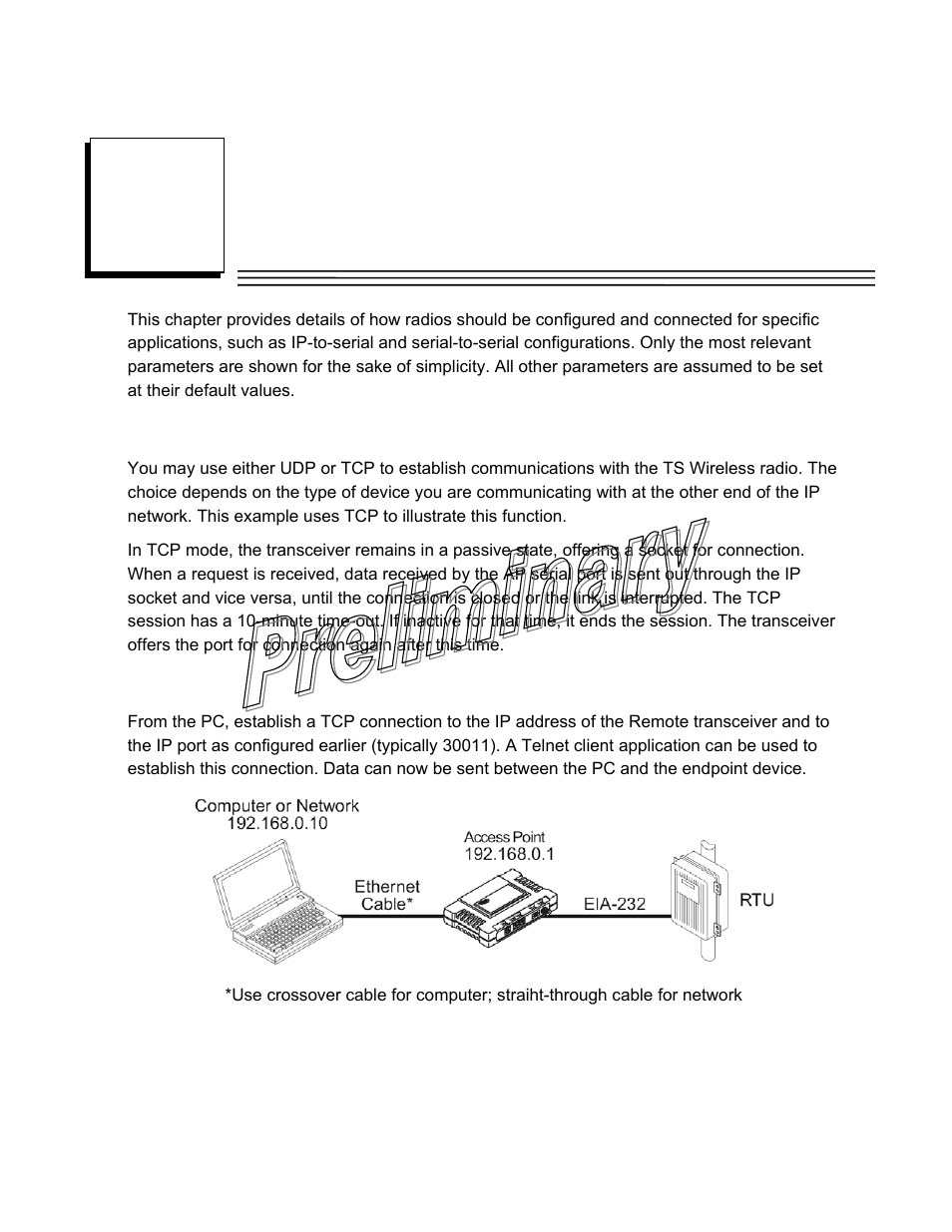 Sample configurations, Ip-to-local serial application example, Chapter | GE GFK-2489 User Manual | Page 115 / 184