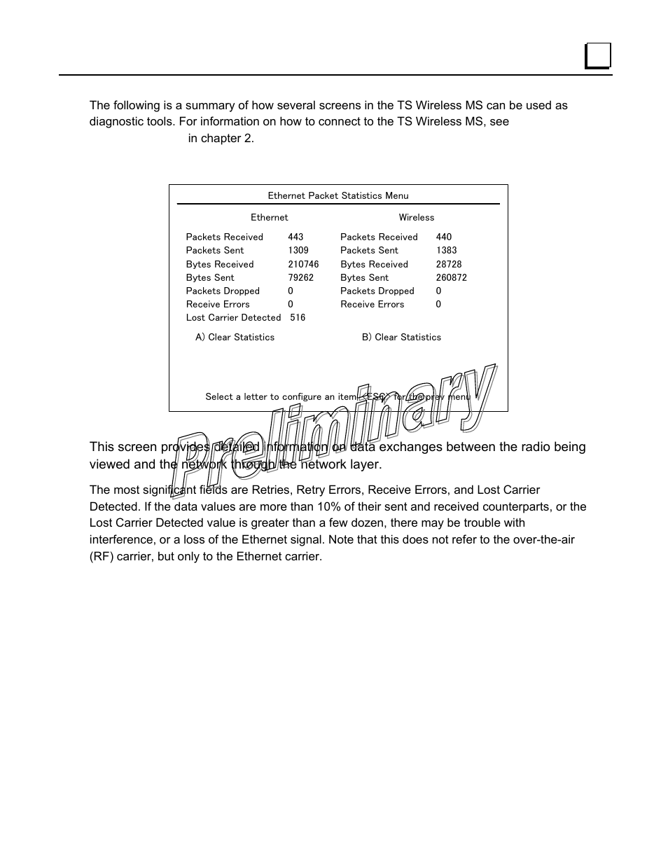 Ethernet packet statistics menu | GE GFK-2489 User Manual | Page 156 / 184