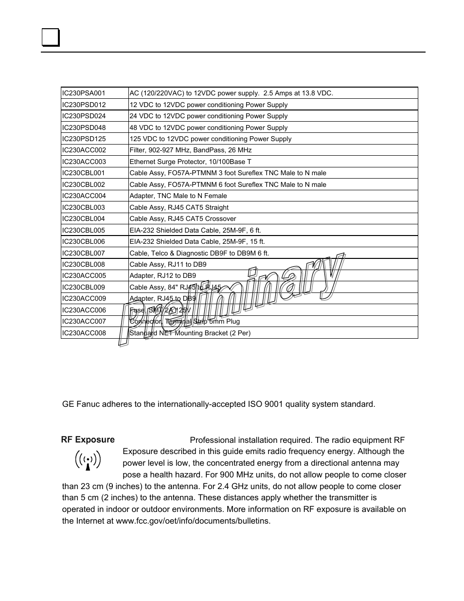 Accessories, Standards, Iso 9001 registration | Operational & safety notices | GE GFK-2489 User Manual | Page 18 / 184