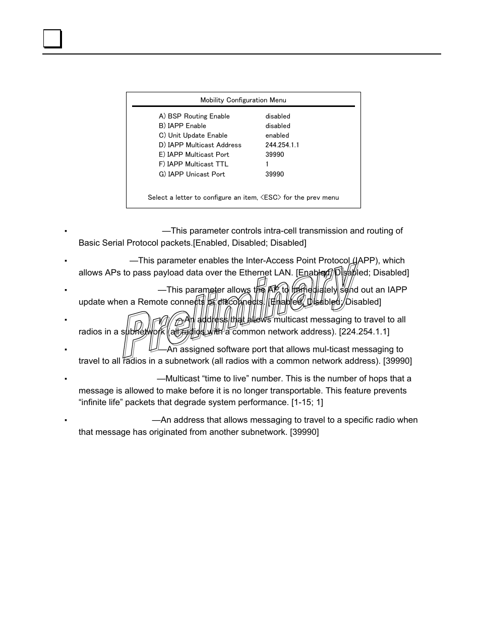 Mobility configuration menu, Mob i lity configuration menu | GE GFK-2489 User Manual | Page 49 / 184