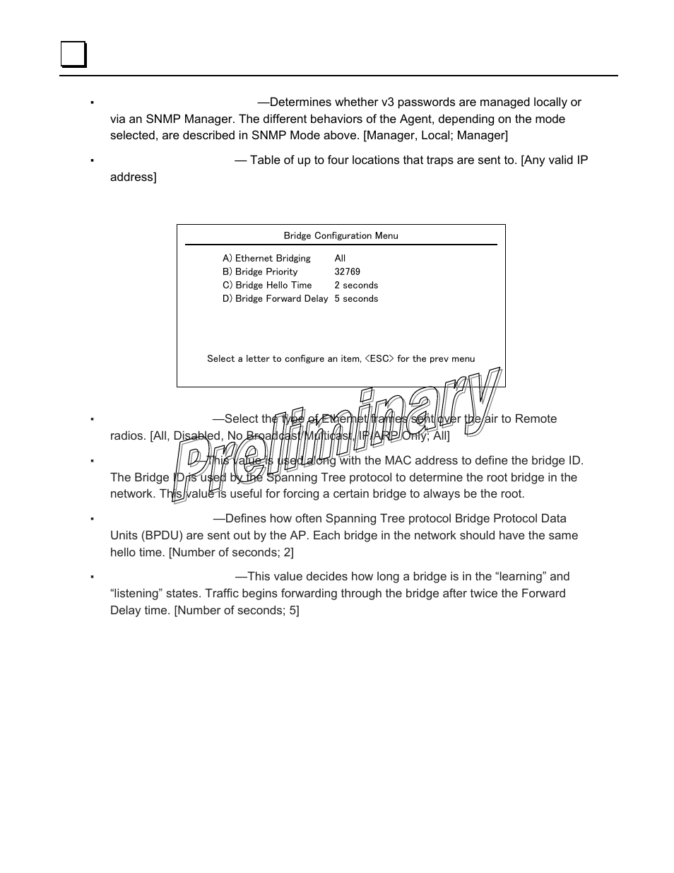 Bridge configuration menu | GE GFK-2489 User Manual | Page 51 / 184