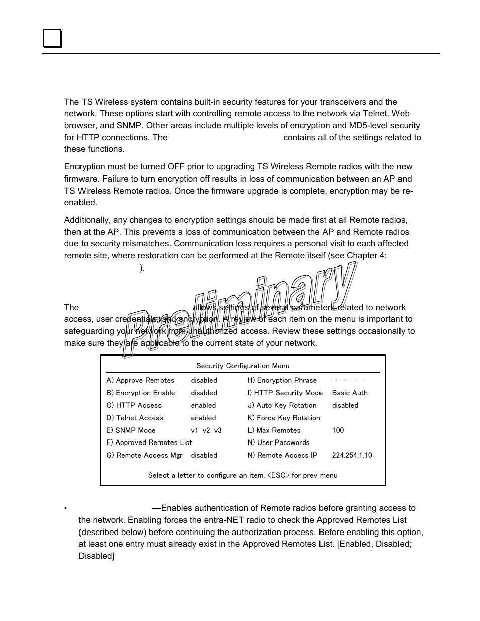 Security configuration, Security configuration menu | GE GFK-2489 User Manual | Page 65 / 184