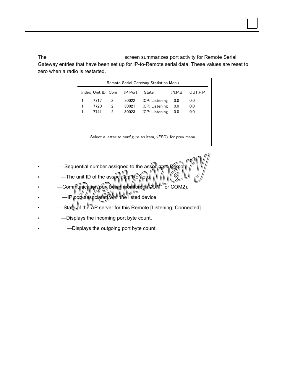 Remote serial gateway statistics | GE GFK-2489 User Manual | Page 78 / 184