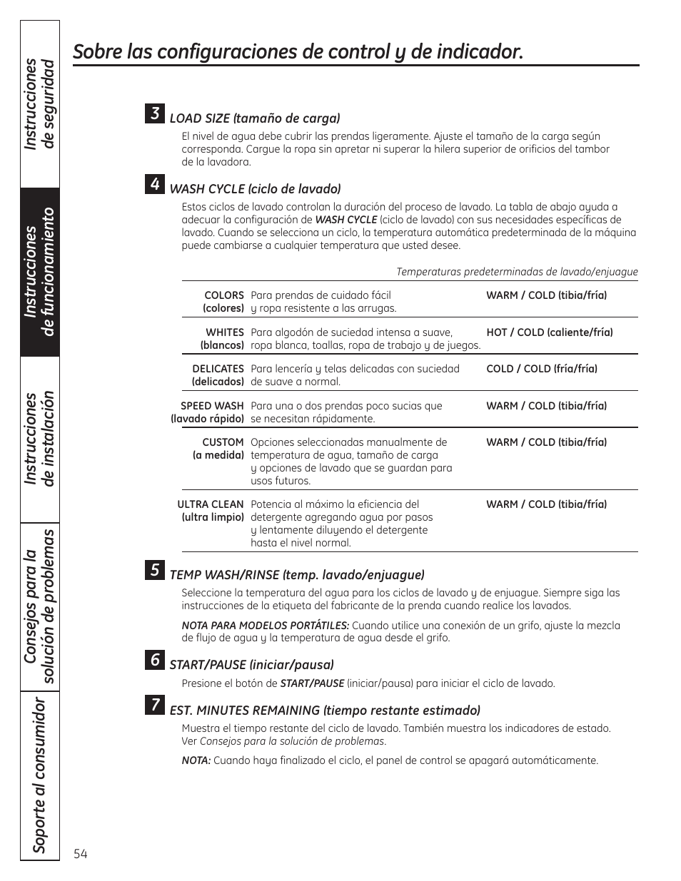 GE WSLP1500 User Manual | Page 54 / 72