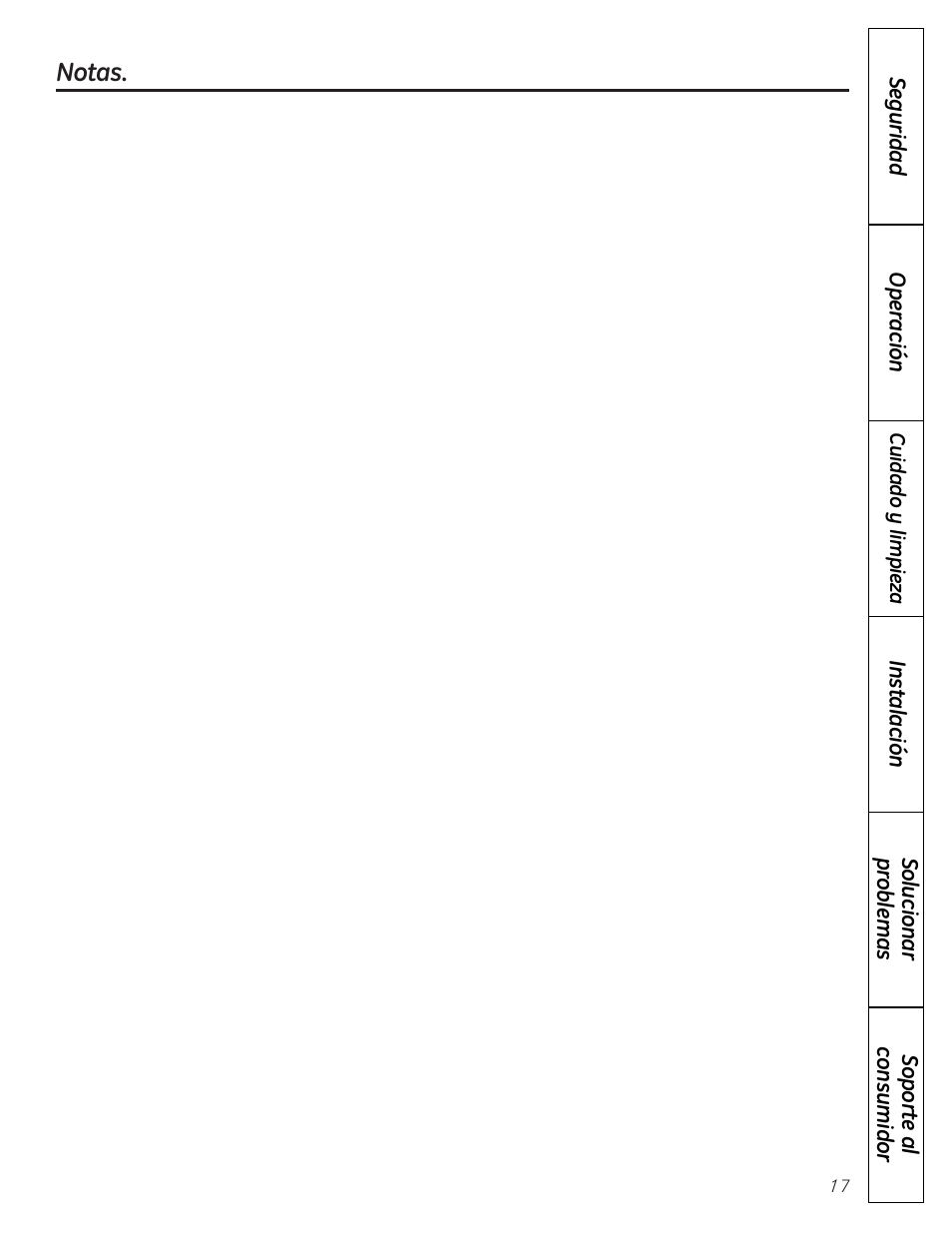 Notas | GE 197D7188P001 User Manual | Page 37 / 40