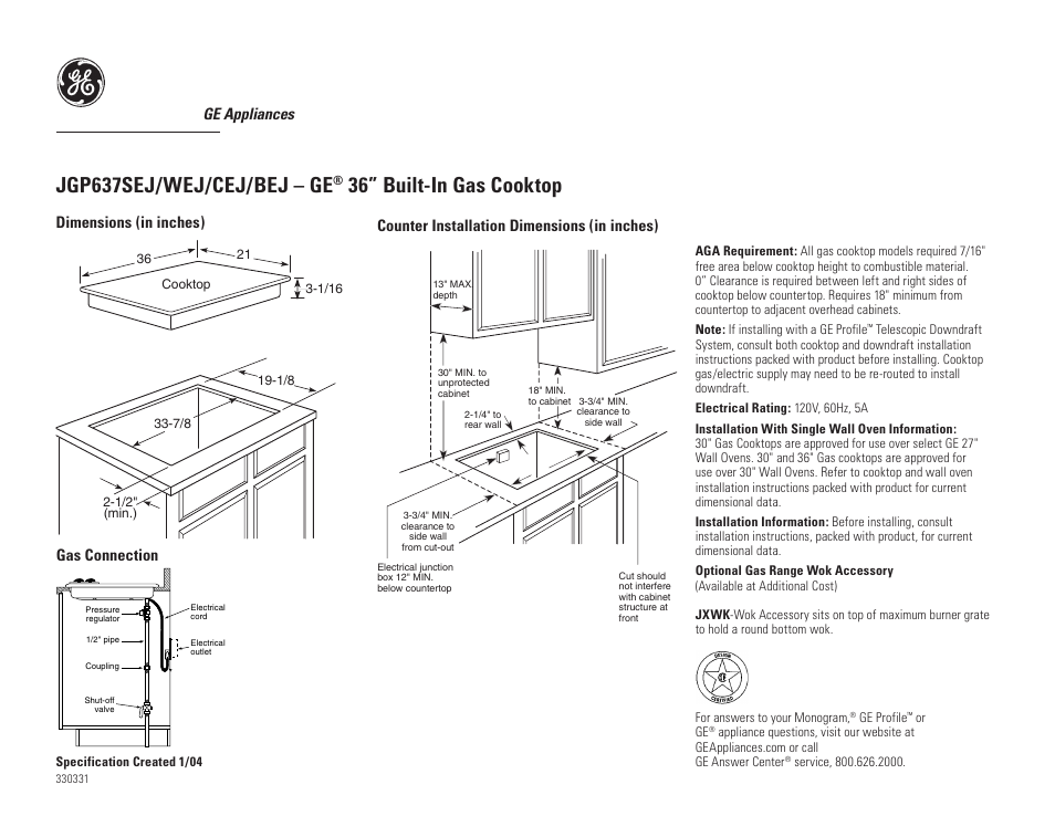 GE 6204 User Manual | 2 pages